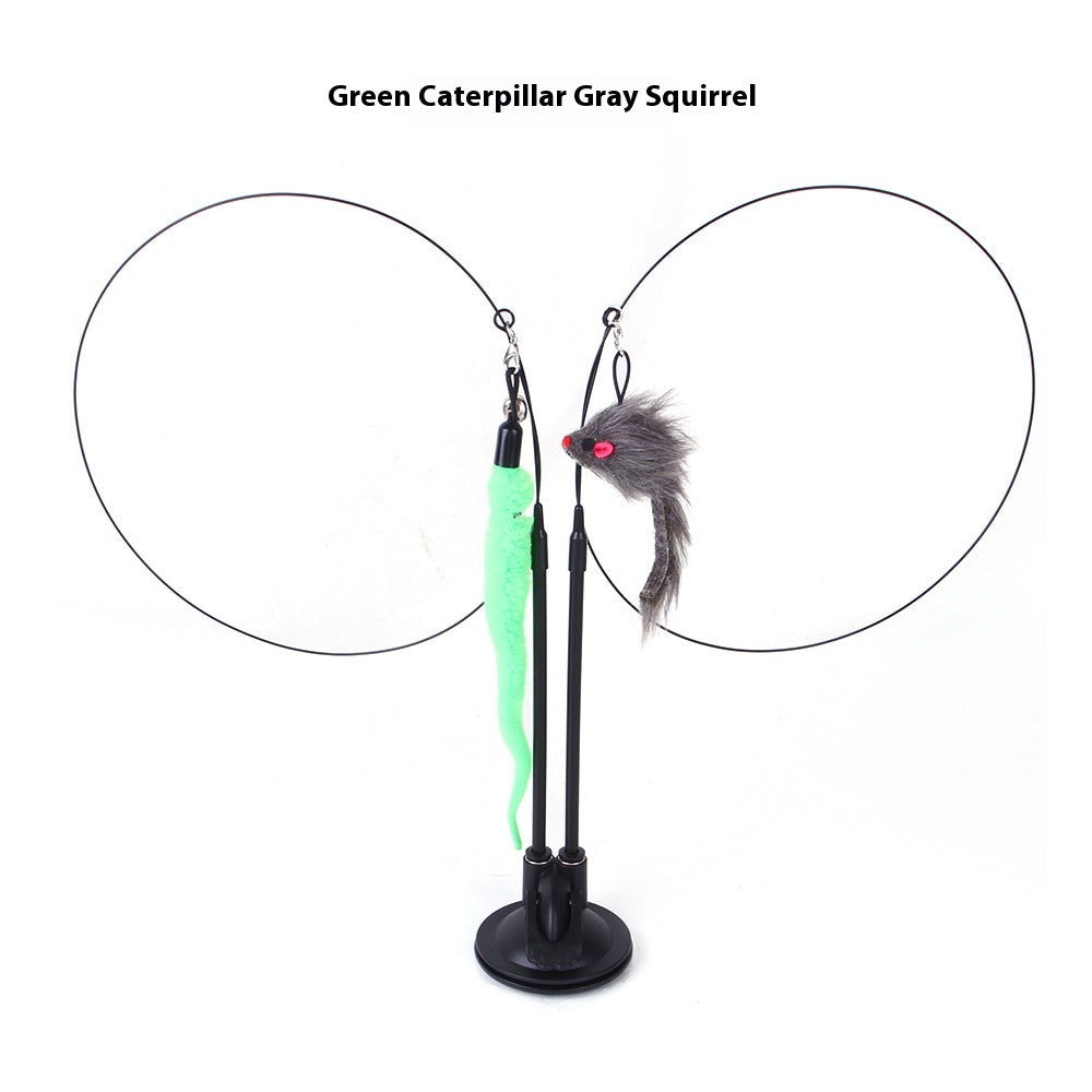 Cat Sucker Teaser Toy — Interactive Spinning Wand