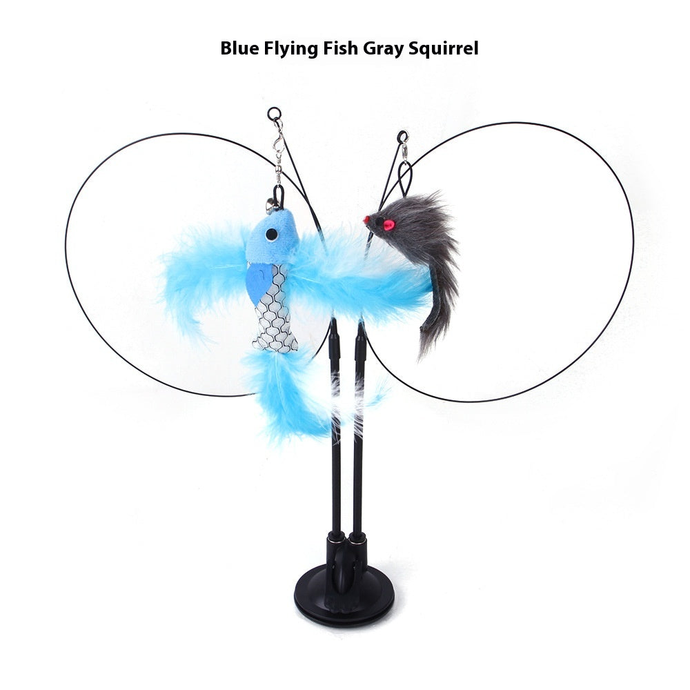 Cat Sucker Teaser Toy — Interactive Spinning Wand