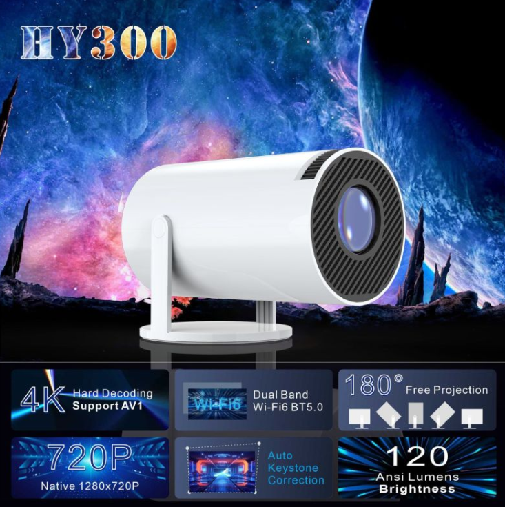 Portable Mini Projector — 720p HD for Movie Nights & Gaming