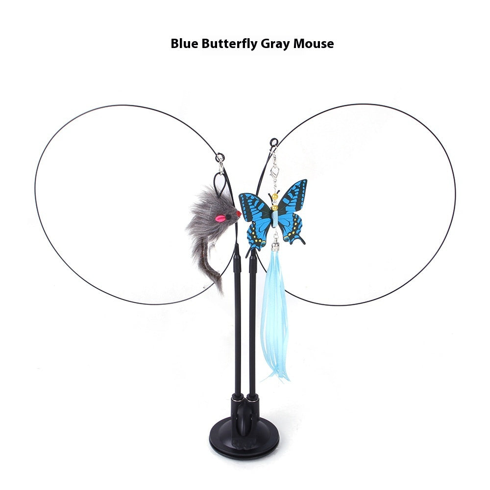 Cat Sucker Teaser Toy — Interactive Spinning Wand