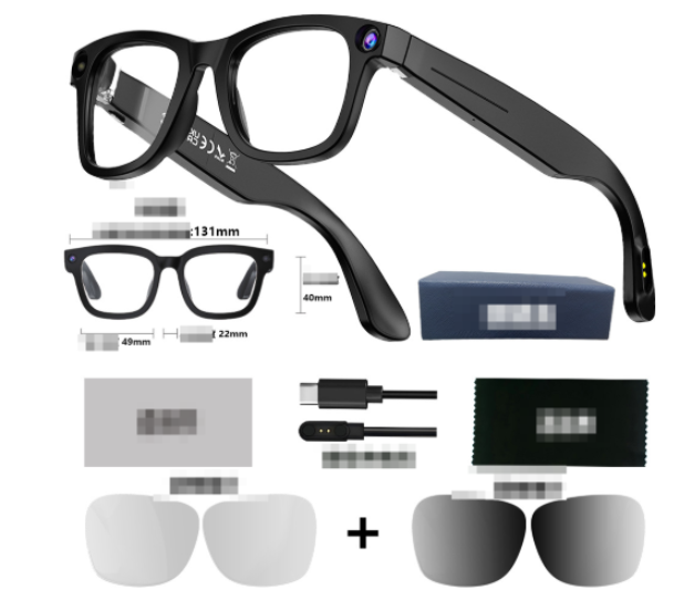AI Camera Smart Glasses with HD Recording & Voice Translation