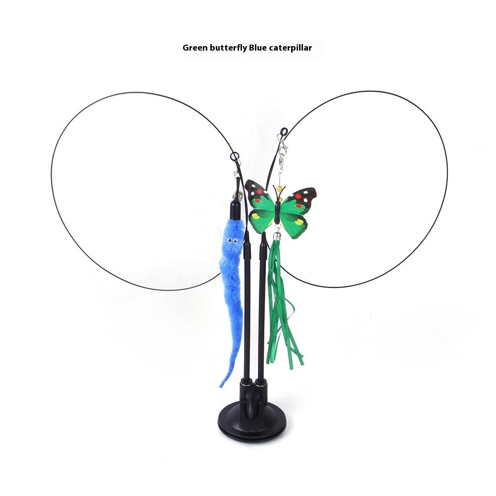 Cat Sucker Teaser Toy — Interactive Spinning Wand