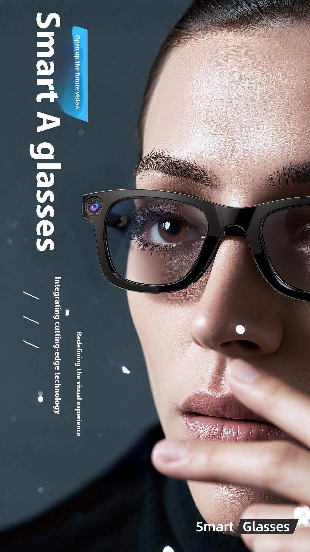 AI Camera Smart Glasses with HD Recording & Voice Translation