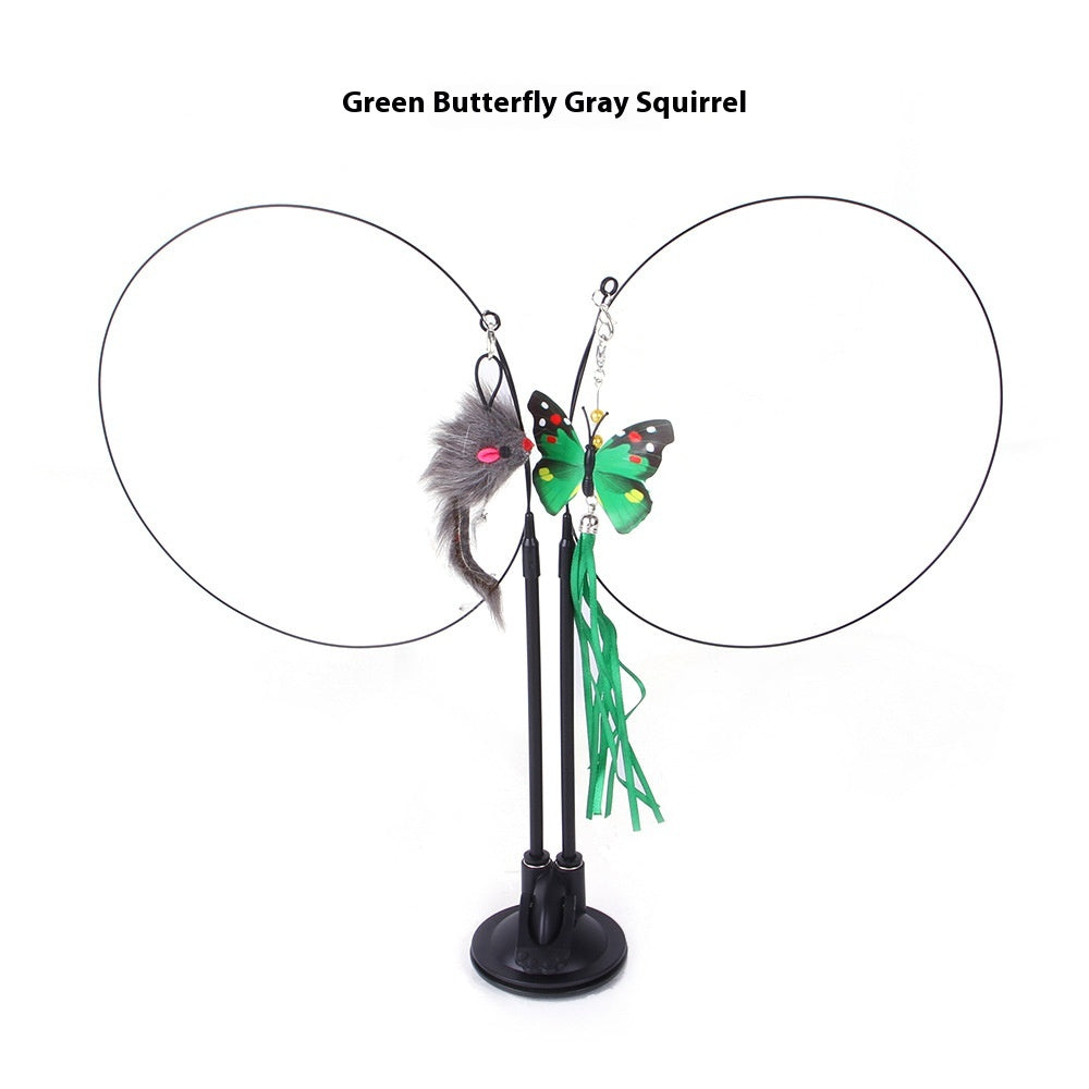 Cat Sucker Teaser Toy — Interactive Spinning Wand